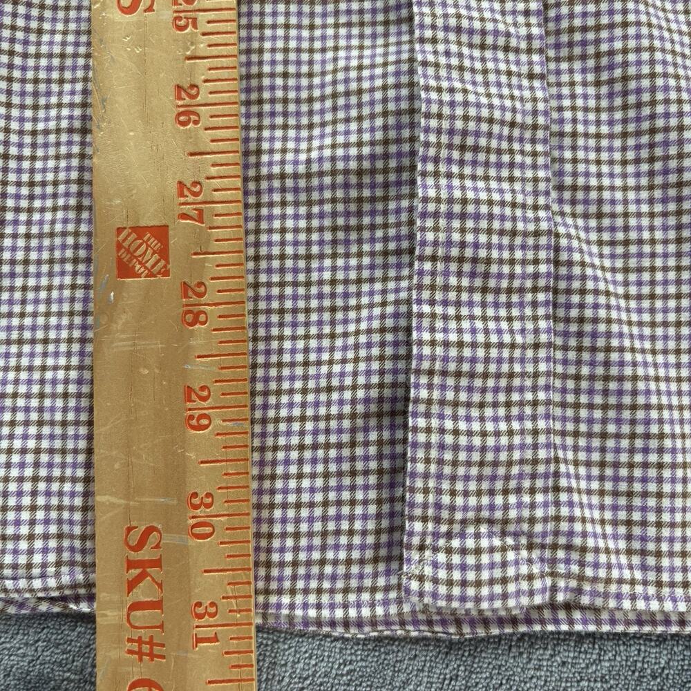 Polo Ralph Lauren Purple Brown White Plaid Button Down Flannel Shirt Men's XXL - Picture 12 of 13